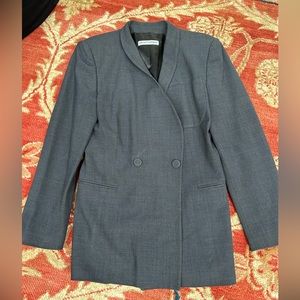 Emporio Armani grey wool shawl DB jacket